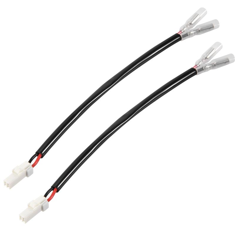 look-2Pcs Motorcycle Turn Signal Wiring Harness Connector Turn Signal Plug Adapter for
