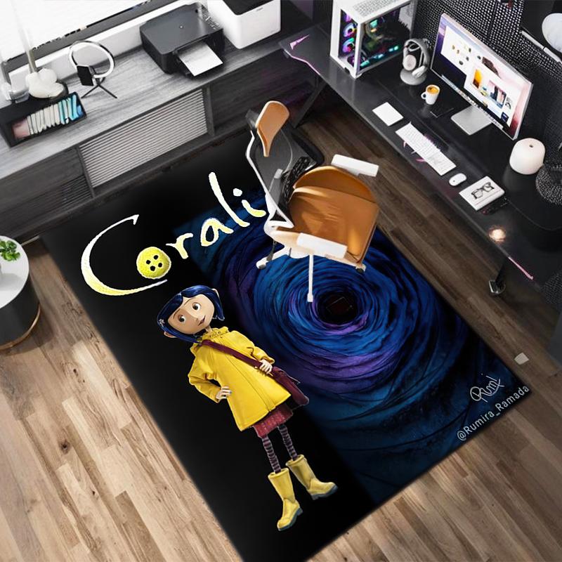 1PC Coraline Rug - Home Decoration Carpet For Living Room Bedroom Flooring Computer Chair Area Rug