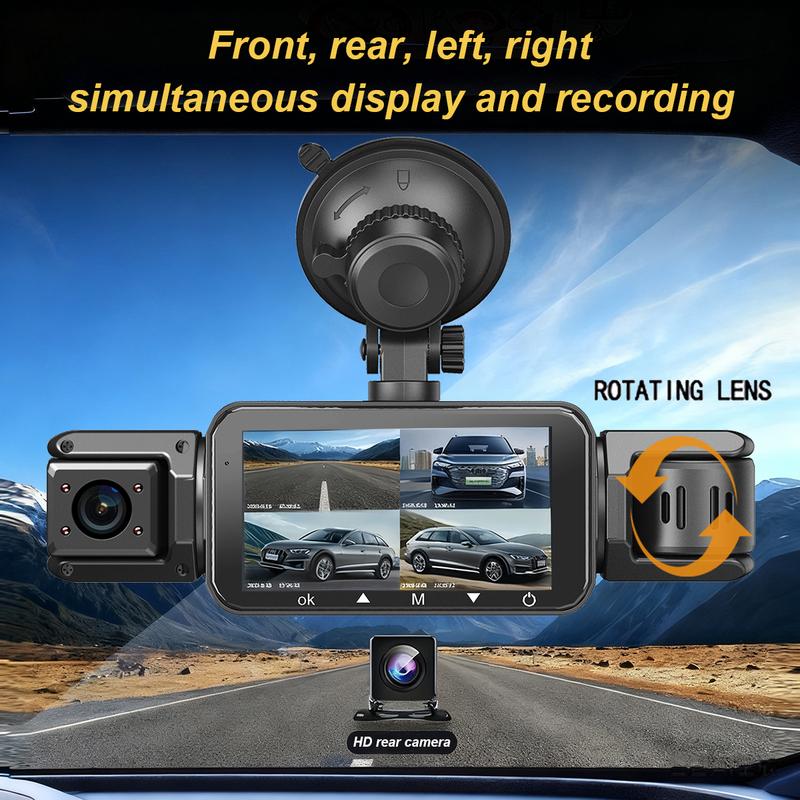 360° Dashcam Car Camera Recording Wifi Wireless Webcam Way Video Recorder 1080P 24 Parking 4 Channel Car Black Box