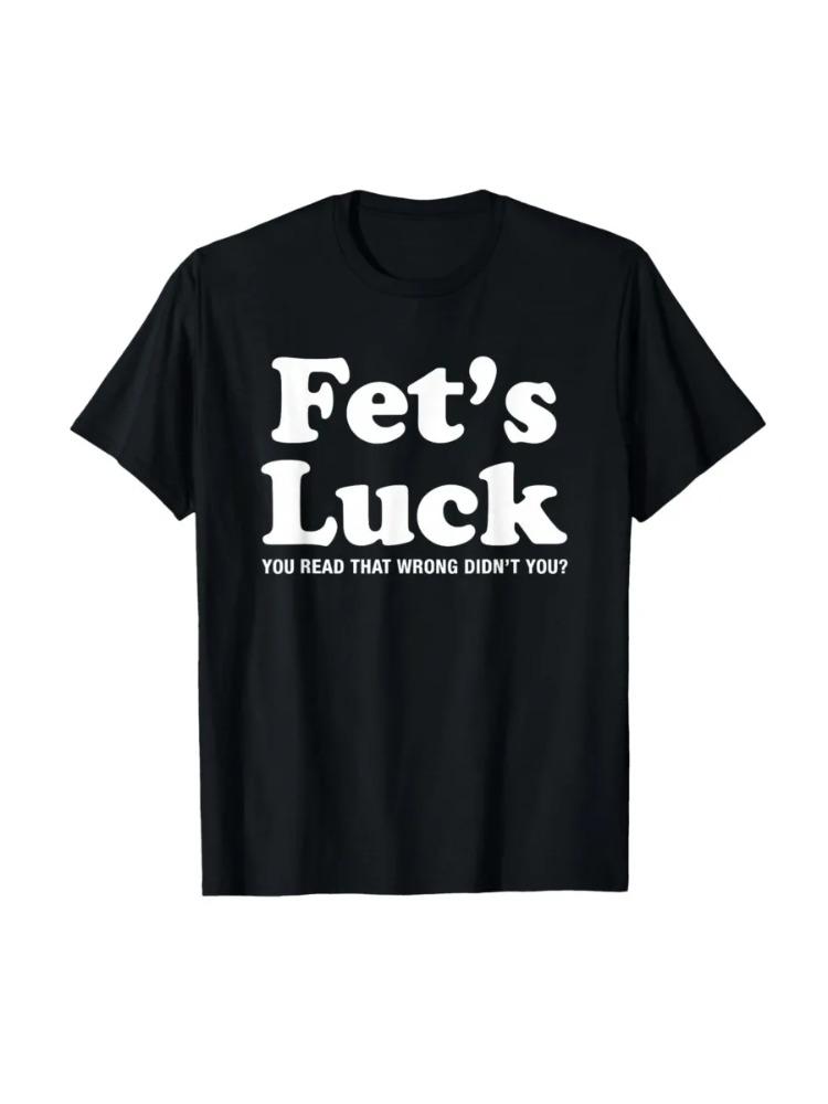 Футболка Fets Luck для мужчин и женщин, футболки, топы с коротким рукавом 12121 S