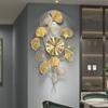 Modern Large Wall Clock 3d Gold Decoration Living Room Creative Leaf Luxury Clocks Home Decor Horloge Murale Gift