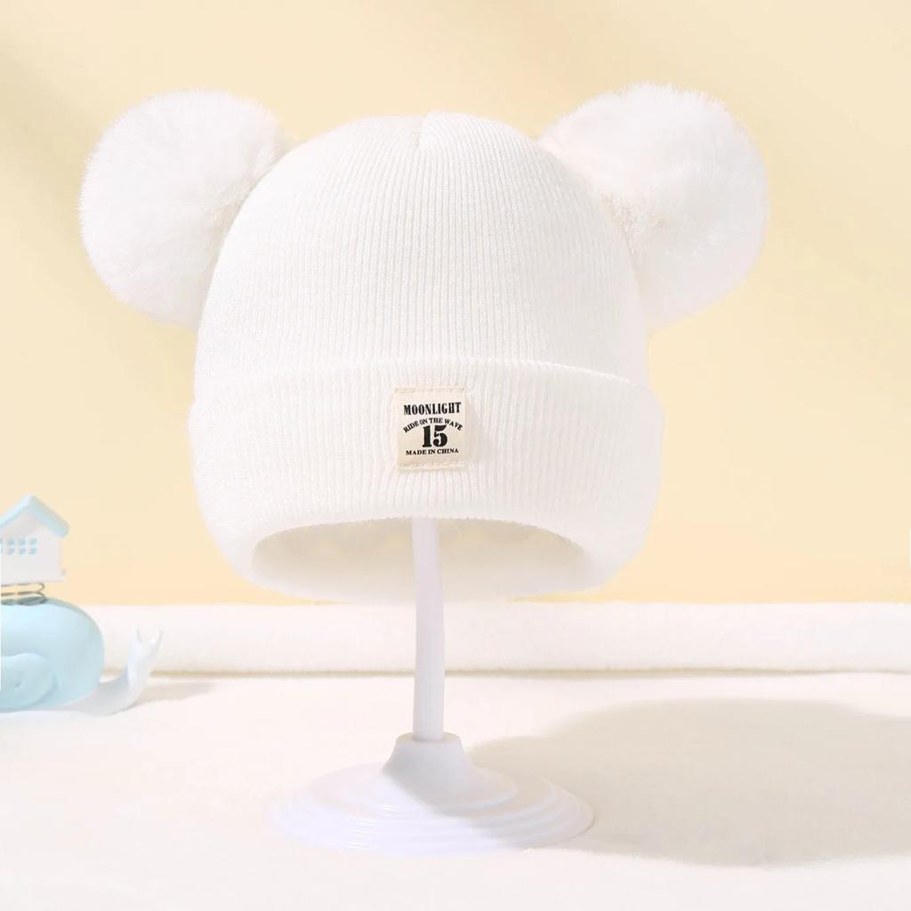 Baby Wool Knitted Bonnet Solid Bebe Newborn Baby Hat Pompom Cute Winter Hat For Kids Boys Girls Children Warm Beanie Cap