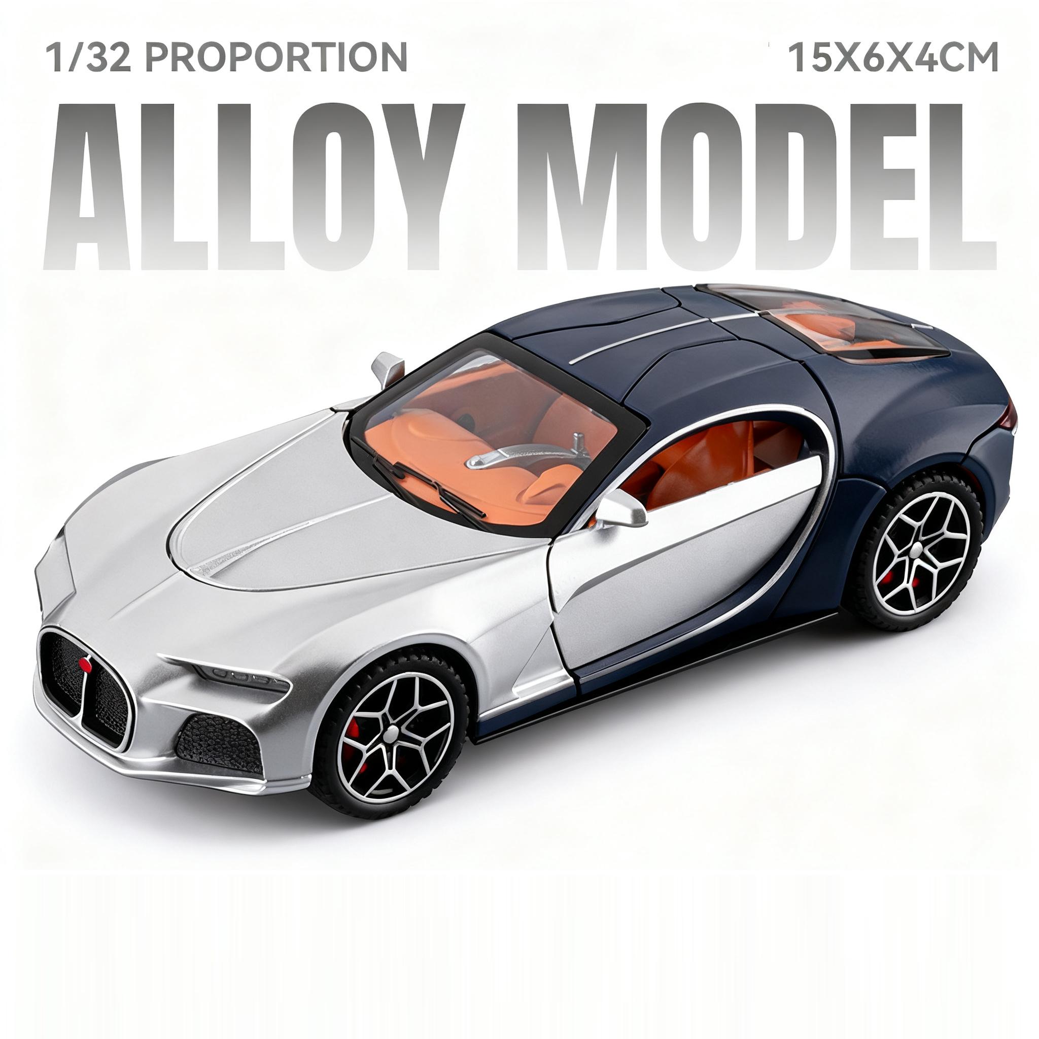 

1:32 Scale Atlantic Tourbillon Car Model Toy Metal Body Wheel Steering Shock Absorption Supercar Models for Kids Presents