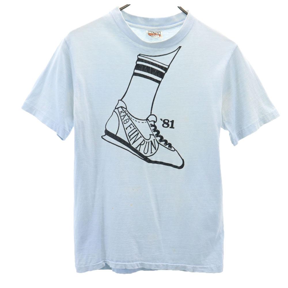 Hanes 80s Vintage orange tag made in USA Print Short sleeve T-shirt S Men s Used