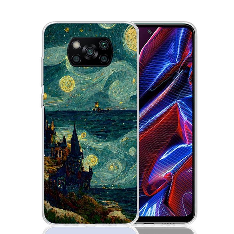 Starry Night Van Gogh Art Phone Case For Xiaomi Poco X7 X6 X5 Pro F7 Ultra Redmi 15C 15 13 13C 12 12C 10 10A 10C 9 9A 9C 9T Cove