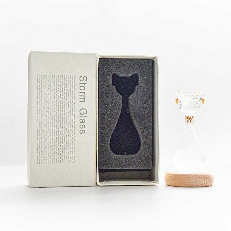 Anderson Cat Storm Glass Weather Forecast Bottle, Egyptian Cat Shape Desktop Decor, Birthday Gift Creative Present, Weather Prediction Ornament