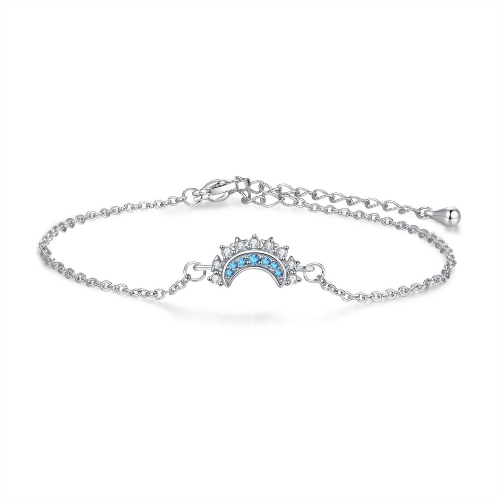 Sparkling Sun and Moon Bracelet Set Adjustable Bangle Creative Couple Bracelets  For Women Men