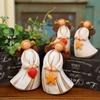 Vintage Resin Angel Girl Figurine, Cute Rustic Farmhouse Decorative Ornament