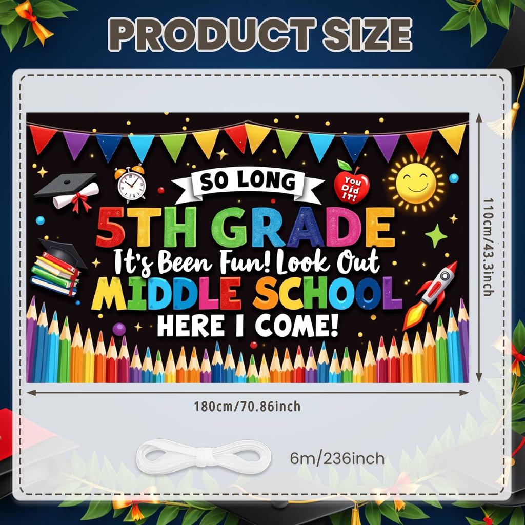 Back To School Banner Educational Elements School Celebration Background Next Stop Display Star Decorations Graduation Backdrop