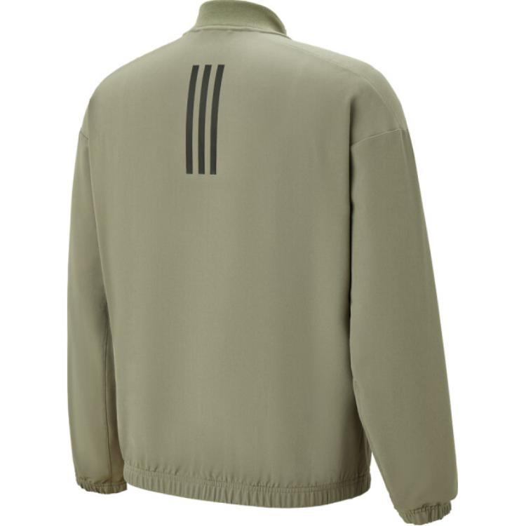 Adidas Lifestyle Series Brand Logo Casual Long Sleeve Jacket Unisex Jackets Olive-Green JL9637