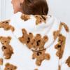 Neues Übergrößen-Doppelflanell-Kapuzensweatshirt Teddybär Plüsch Langarm-Pullover-Oberteil für Herbst/Winter