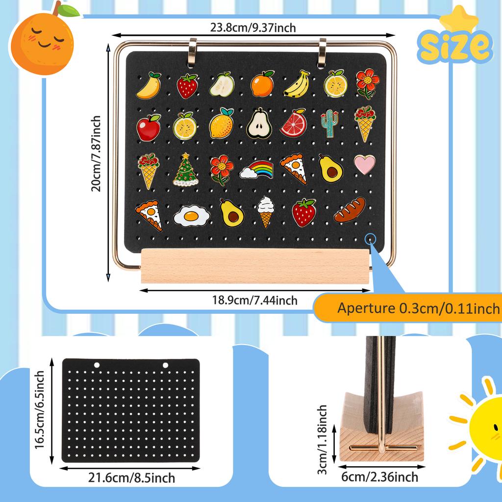 Brooch Display Panels Felt Pin Brooch Storage Stand DIY Badge Button Brooch Storage Holder Jewelry Necklace Earring Display Rack