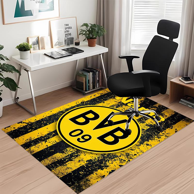 Custom Name BVB Printed Carpet, for Office Chair Living Room Bedroom Kitchen Room Decor Gifts.