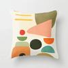 Modern Abstract Pink Brown Geometric  Pillowscase Fashion Decorative Pillows Cover Livingroom Sofa Cushions Cover 45*45cm