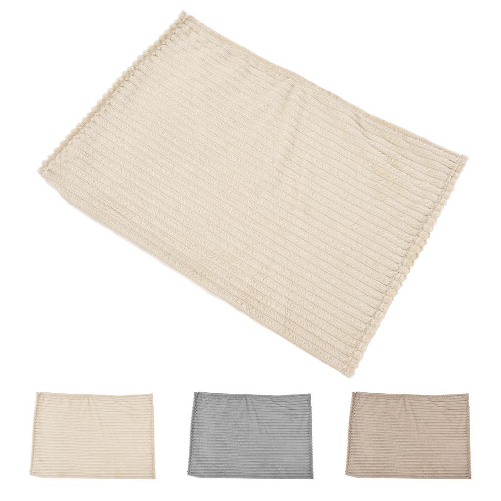 Flannel Throw Blanket Plush Fluffy Light Breathable Fine Workmanship Stylish Simple Soft Blanket