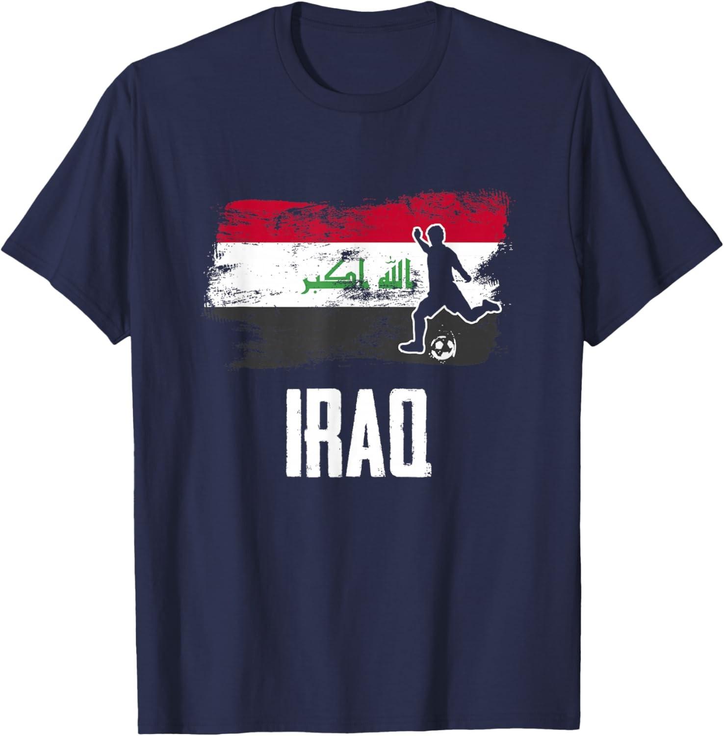 Iraq Flag Jersey Iraqi Soccer Team Iraqi Unisex T-Shirt S разноцветный