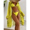Women Bikini Sexy High Waist Bathing Suit Beach Swimwear Female Summer SwimsuitTrendy Tie Dye Striped Bikini Three Pieces Set Beach Wear,