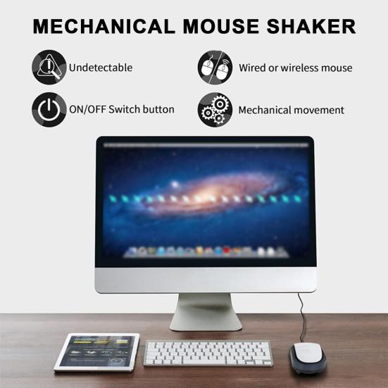 Undetectable Mouse Mover 4 Timing Modes Anti-sleep Automatic Mouse Movement Device Laptop Mouse Movement Simulator Computer Accessories