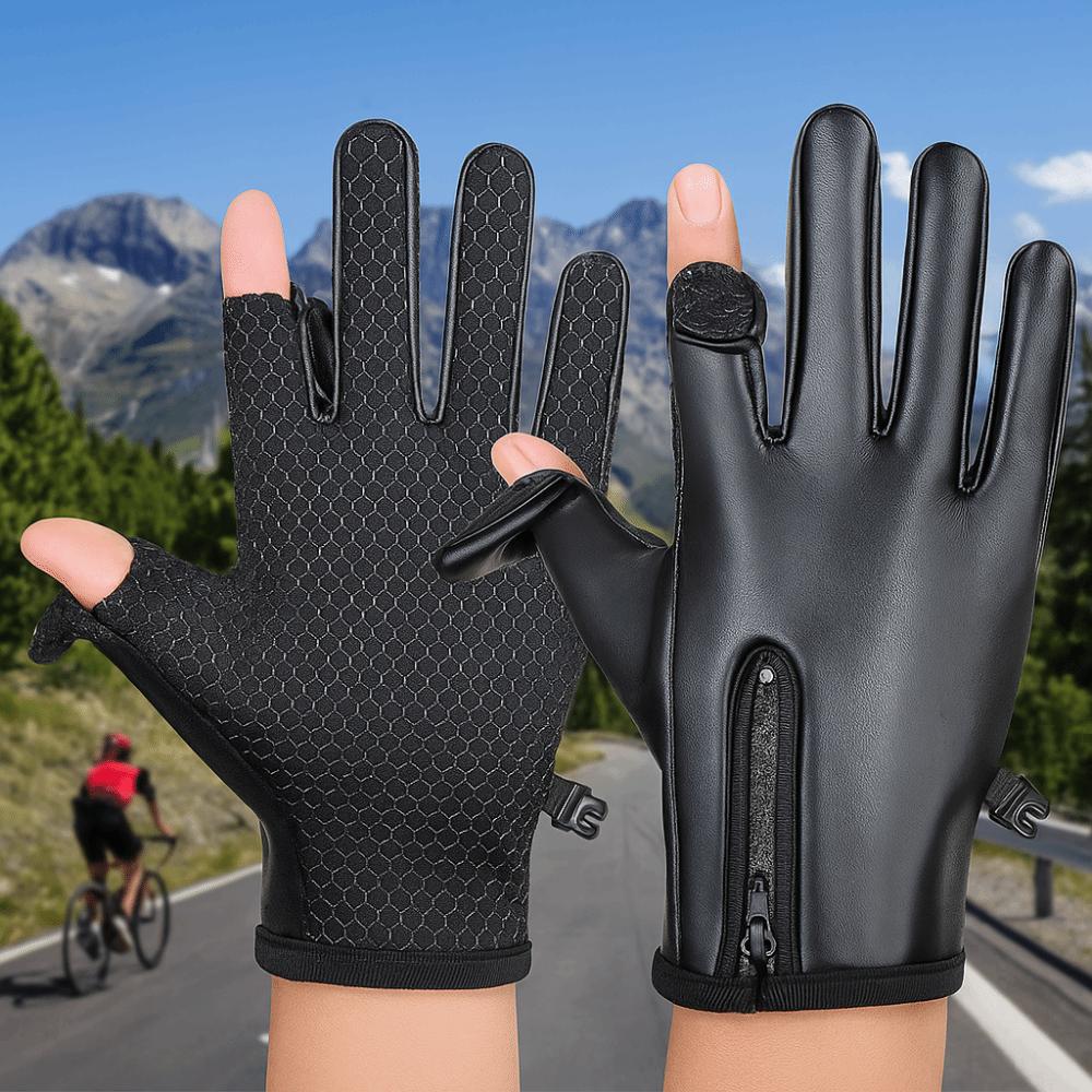 PU Leather Men's Winter Gloves Waterproof Touchscreen Gloves Warm Gloves Cycling Gloves  Motorcycle