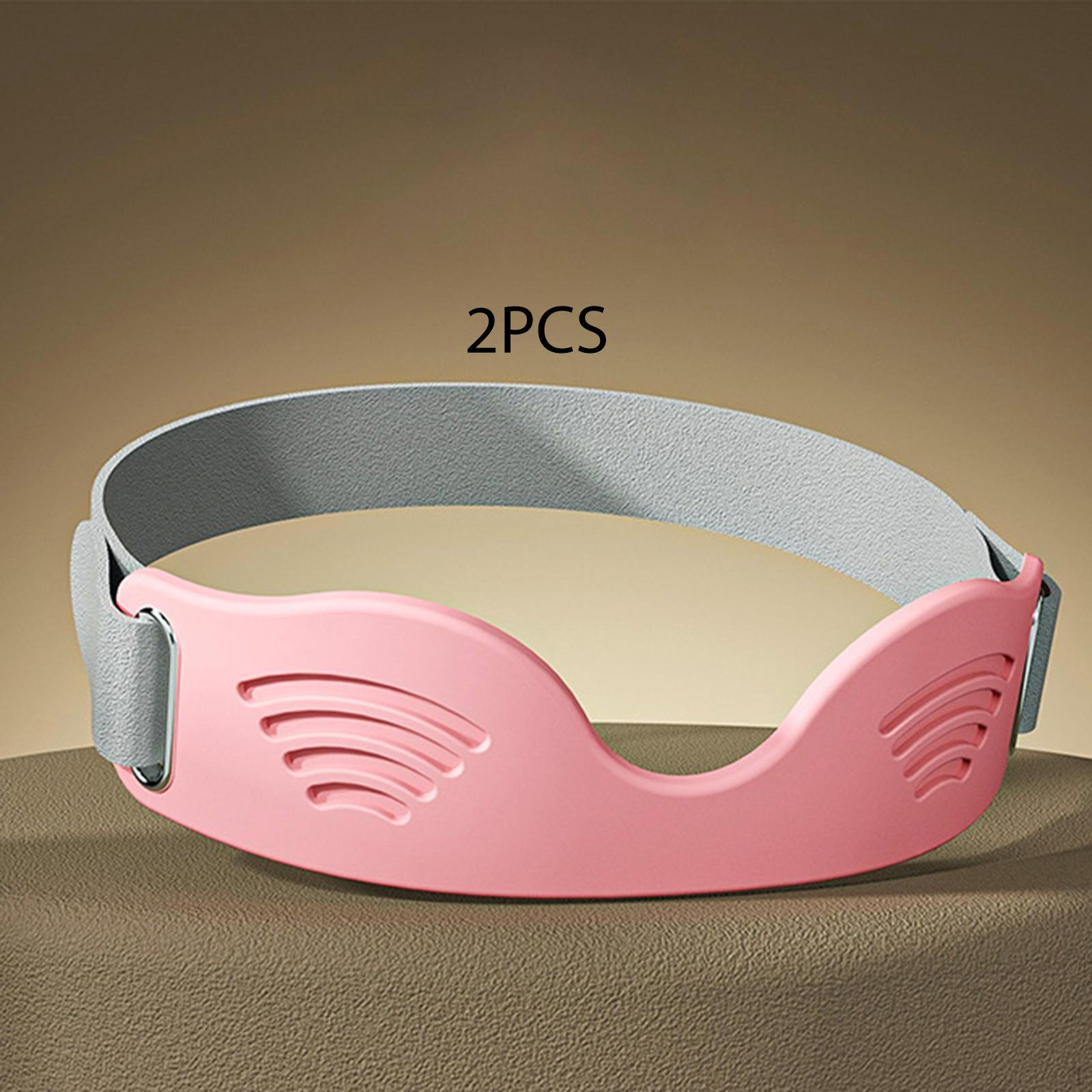 

2 Pieces Knee Braces Patella Support Straps Breathable Band Stabilizer for Tennis рожевий