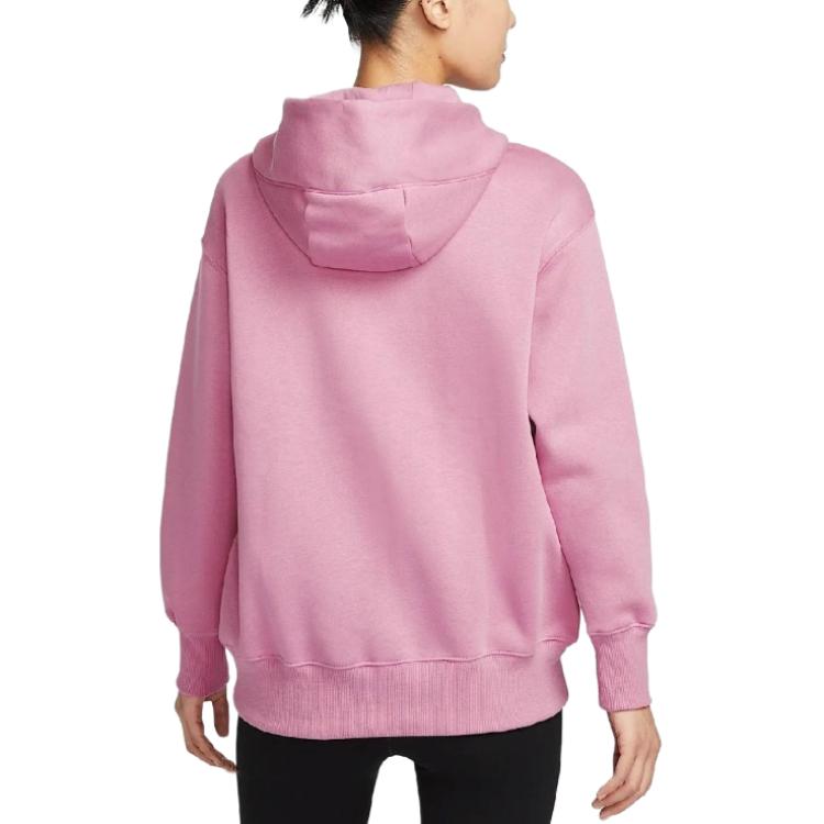 Nike Sportbekleidung Phoenix Fleecegefüttert Bequemes Kapuzenpullover mit langen Ärmeln Damen Element Pink/Segelweiß DQ5759-699