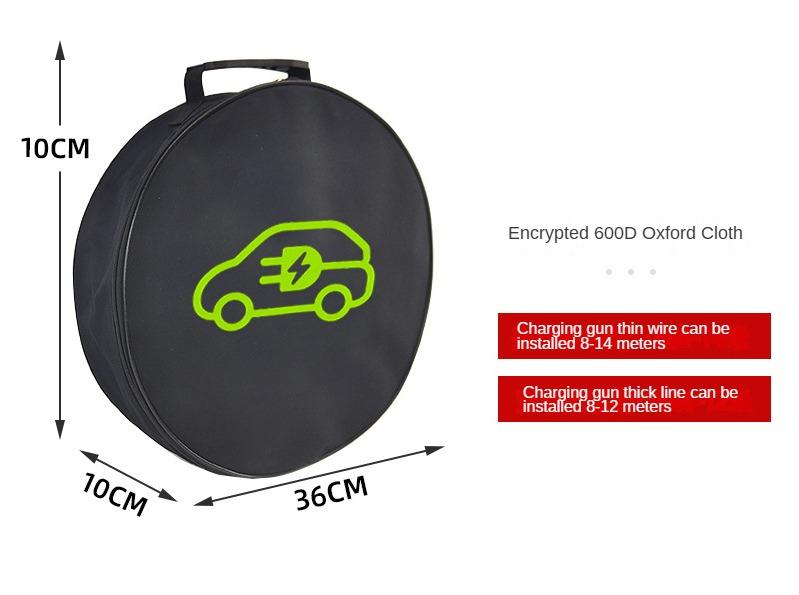 

Fireproof EV Car Battery Jumper Cable Bag Electric Vehicles Rechargeable Guns Storage Organizer for Charging Cables Cords Hoses