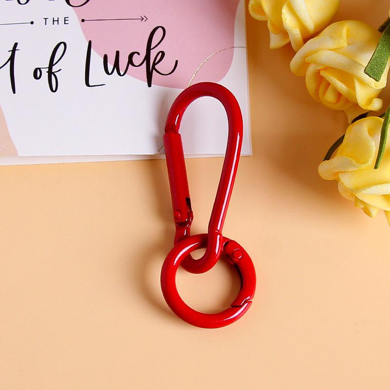 Colorful Gourd Buckle Spring Ring Keychain Ornaments for DIY Jewelry & Bag Charms