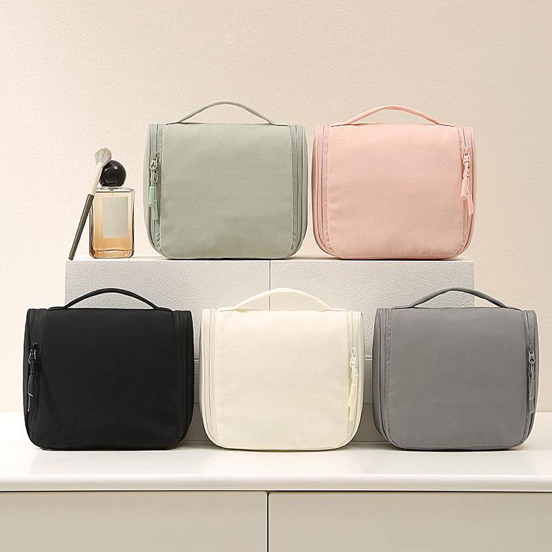 Waterproof Hanging Travel Wash Bag Portable Handheld Cosmetic Organizer With Hook Large Capacity Makeup Skincare Storage Pouch