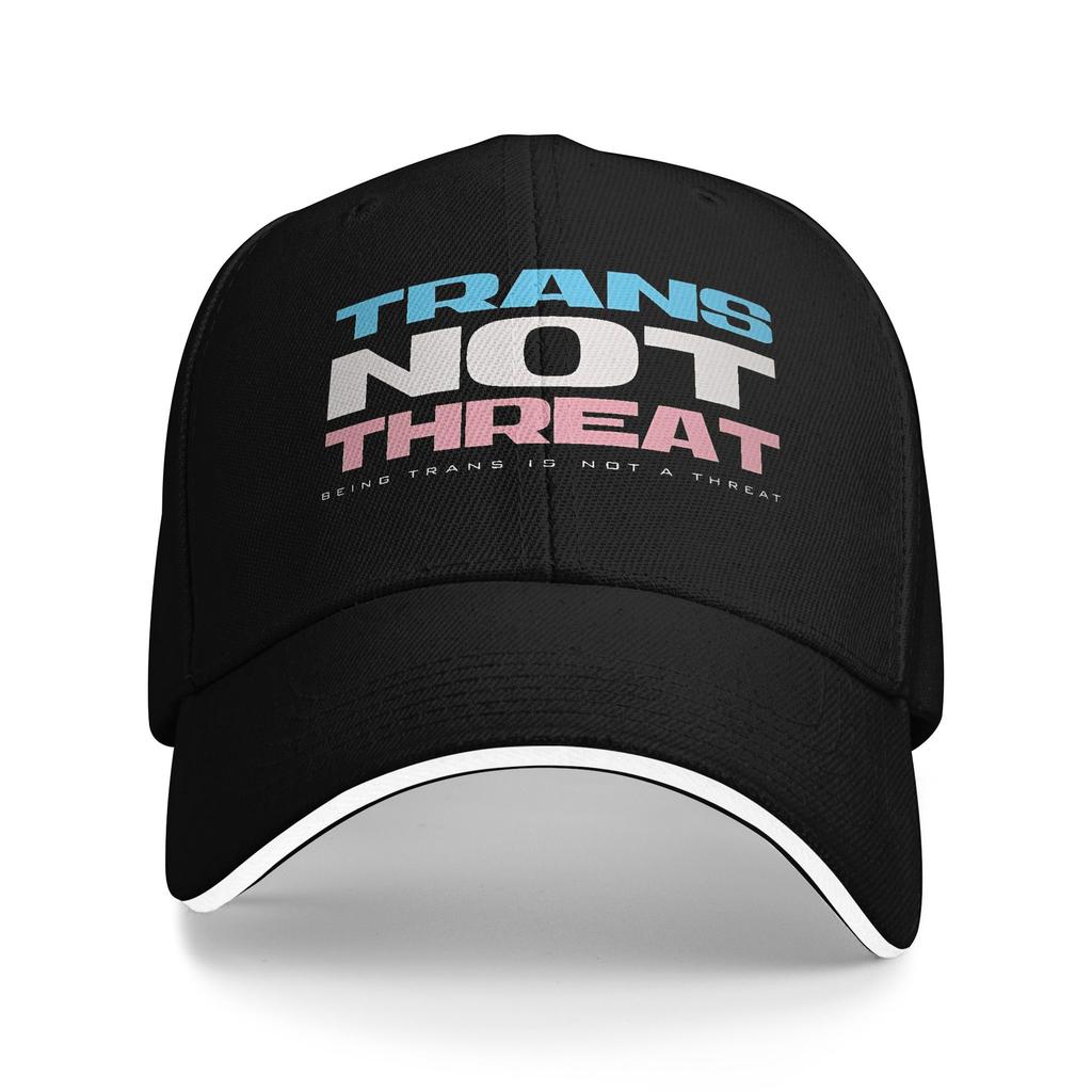 Transgender Pride LGBTQ Baseball Caps Casual Trans not Threat Sandwich Hats Unisex Polyester Caps Hat Outdoor
