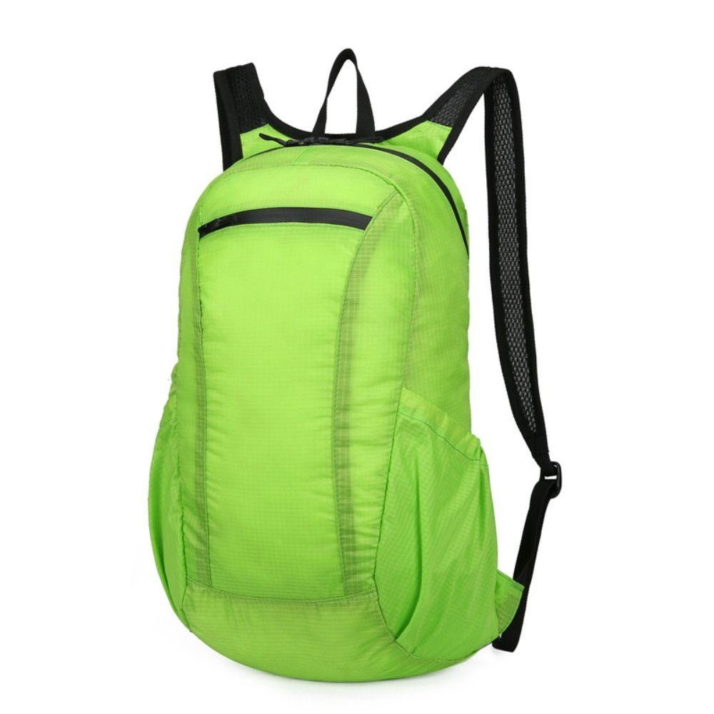 Polyester Camping Backpack Zipper Foldable Travel Bag Simple Sports Backpack  Men