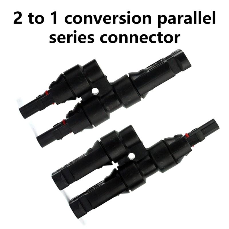 1 Pair IP67 Solar Connectors 2 To 1 T Branch Male And Female Solar Parallel Solar Systems Converters 6000V