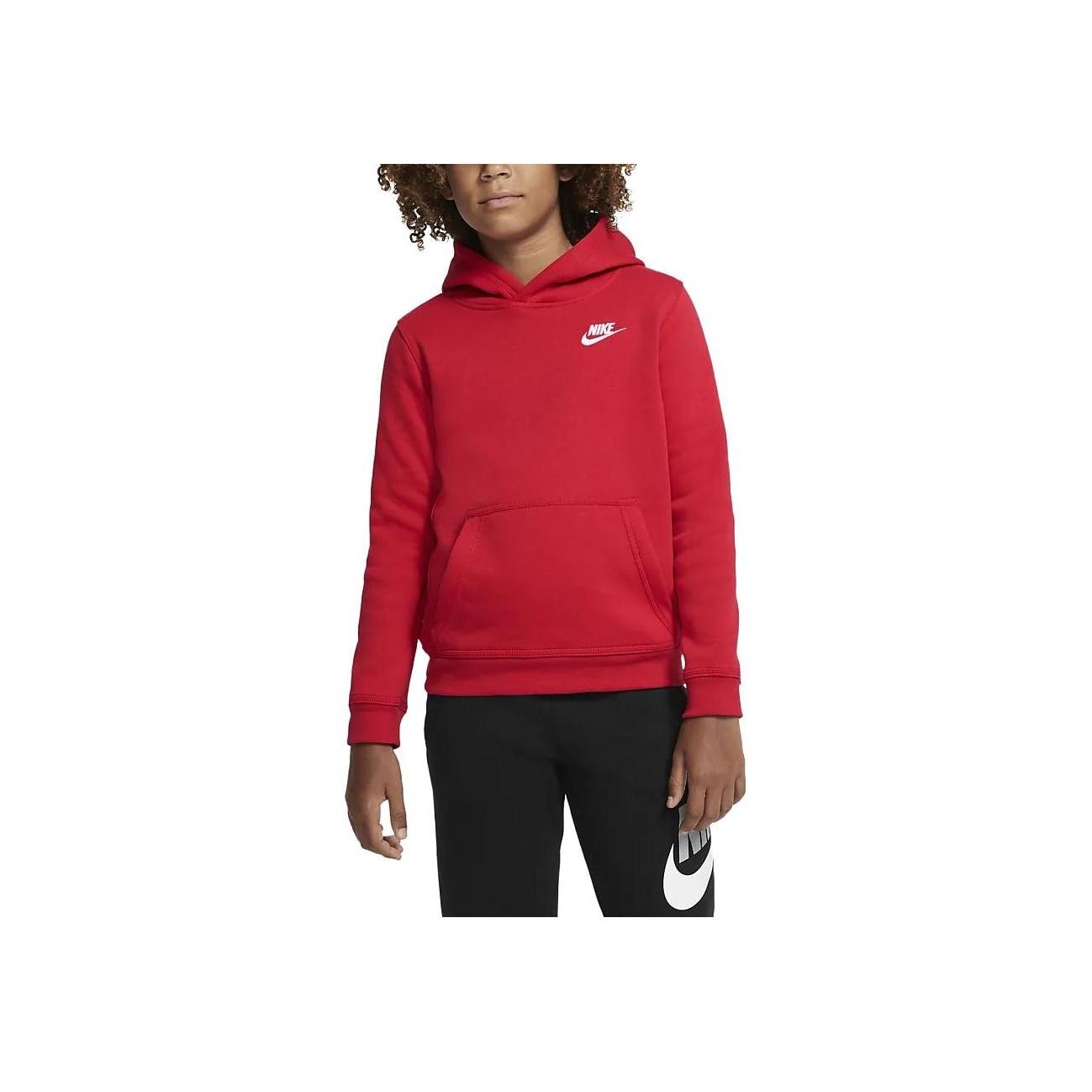 Худи Nike Sportswear Club с однотонным логотипом для детей, красное BV3757-657 XL