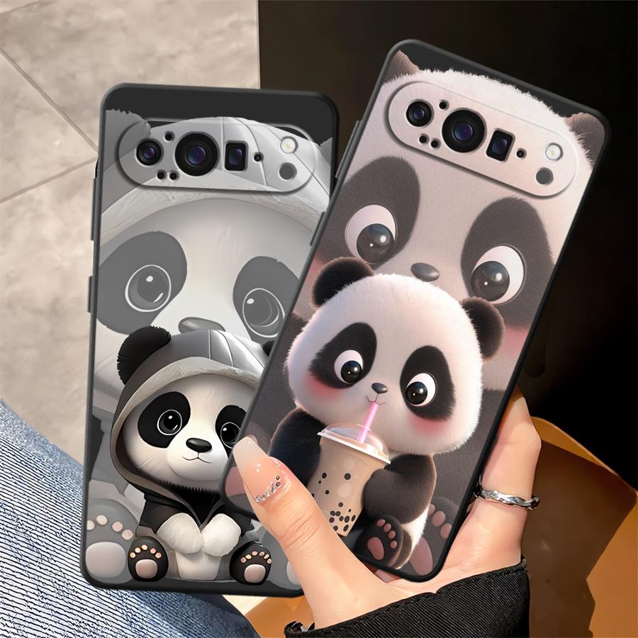 Cute Panda Case for Google Pixel 10 9 Pro XL 6 7 8 Pro 9a 8a 6a 7a Funda Phone Cover