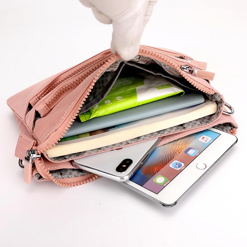 Crossbody bag women's large-capacity multi-layer shoulder bag simple versatile anti-splashing bag