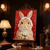 Handmade DIY Pearl Painting Little White Rabbit Theme Bedroom Living Room Frameless Diy Handmade Sticky Diamond Creative Canvas Painting