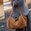 Borse a Spalla da Donna in Pelle Scamosciata e Vera Pelle Borse a Tracolla Morbide in Pelle di Mucca da Donna Borsa Monocolore Design Femminile Borsa da Lavoro Lussuosa Pigra