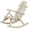 Adirondack Chair Cedar Wood Ergonomic Rocking Chair Porch Rocker Garden Traditional - Burlywood