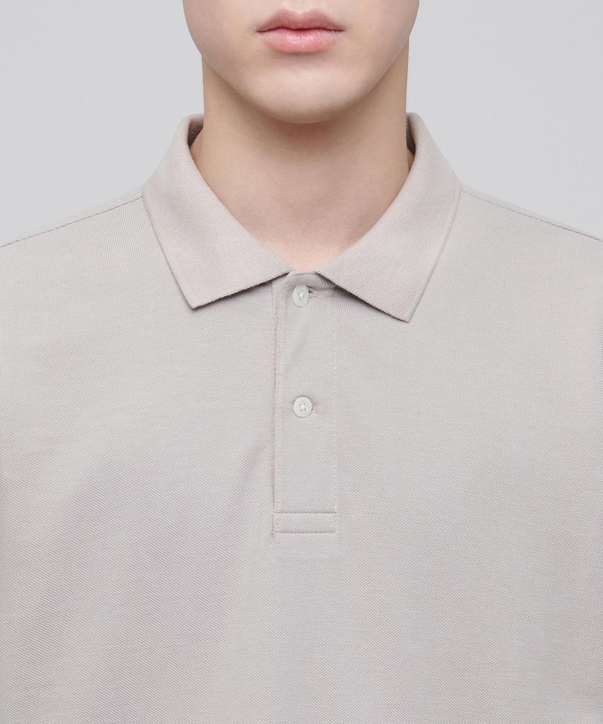 Musinsa Standard Long Sleeve Pique Polo Shirt [Mushroom]