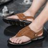 Men Leather Sandals Summer Classic Boys Shoes Slippers Soft Sandals Men Roman Outdoor Beach Walking Footwear Men Casual Shoes