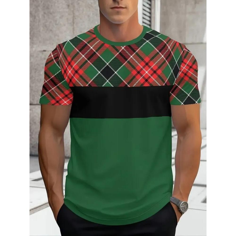 Summer Comfortable Fashionable Loose Plus Creative Printed T-shirt Casual Sports Breathable Soft Men's Short Sleeved T-shirt