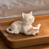 Desktop Ornaments for Office 3D Printed Reading Cat Figurine, Decorative Statue with Eyeglasses, Sculpture Creative Animal Ornament Home Bookshelf