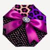 1pc Leopard Print Bow Automatic Open/Close Umbrella - Compact Travel Umbrella, Gift for Birthday, Holiday Yy260106065