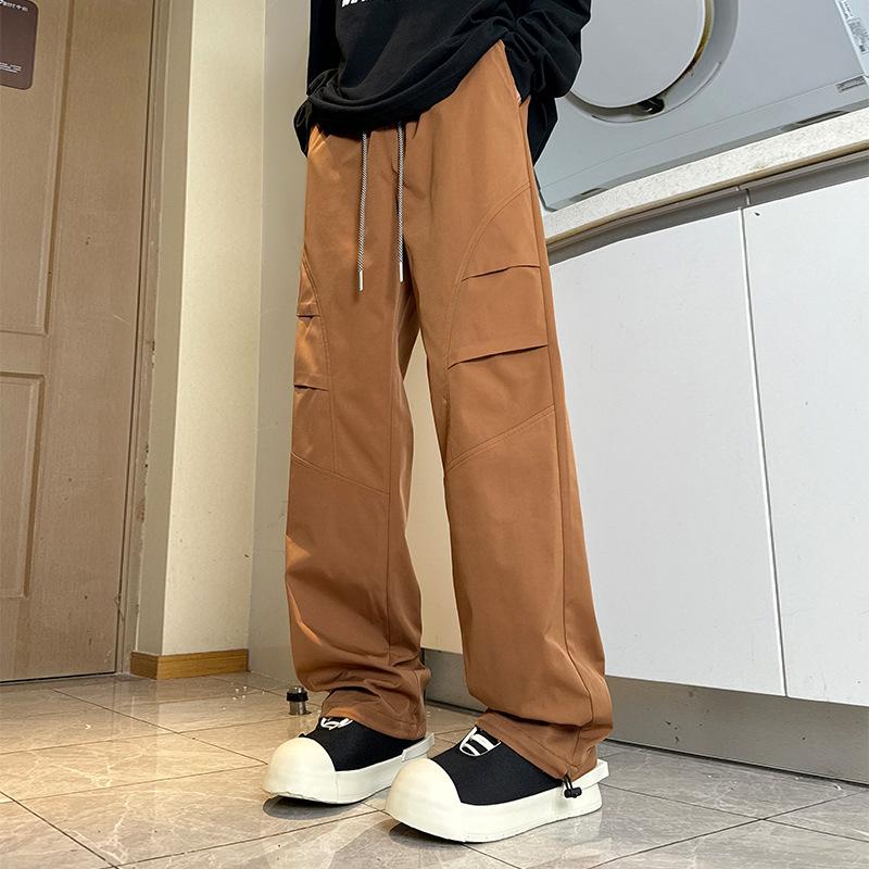 Outdoor spring and autumn men's casual stormpants versatile trend fashion straight waterproof tooling trousers loose men's trousers