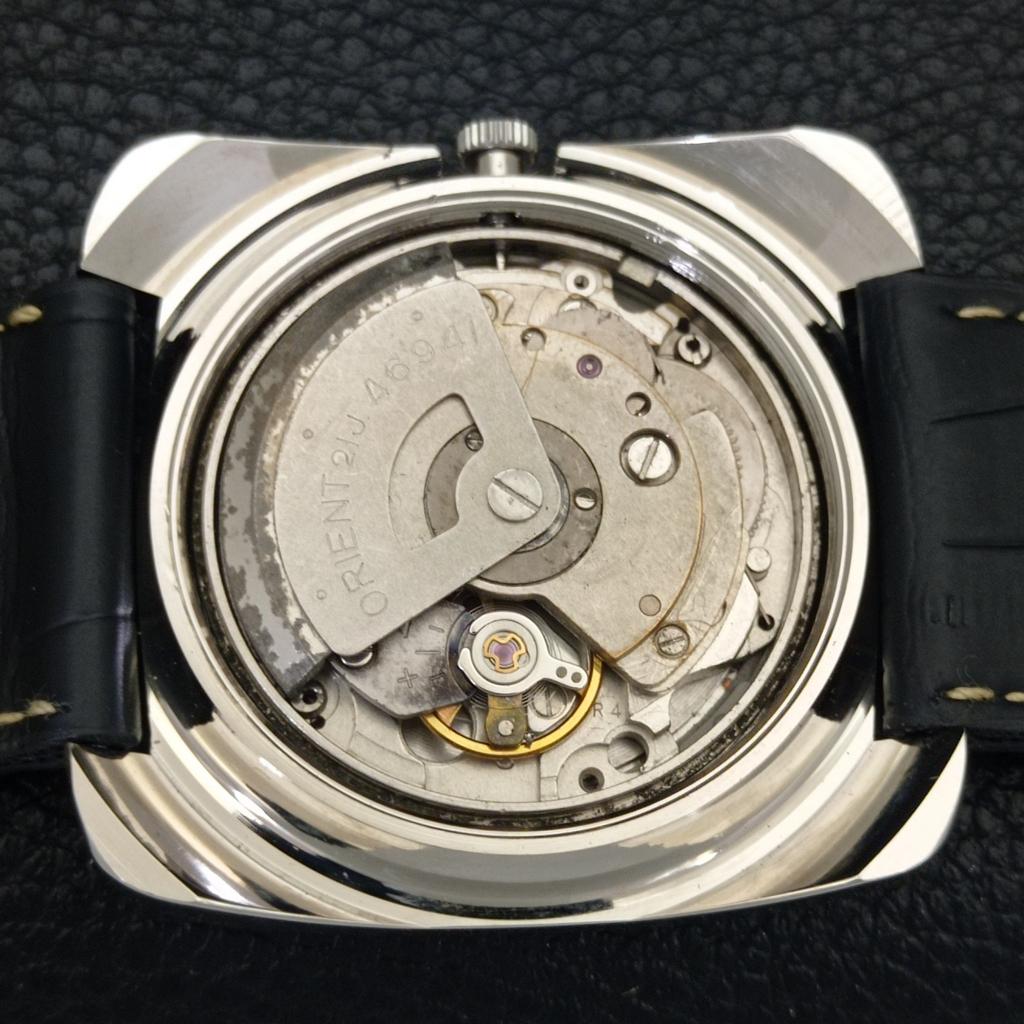 USED JAPAN VINTAGE ORIENT AUTOMATIC 46941 MENS BLUE COLOR DIAL WATCH A702233-5 R123-a702233