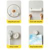 4PCS Sticky Hook with 360° Rotation Design Hook Strong Adhesive Stable Base Wall Hook for Towels Clothes Kitchen Utensils