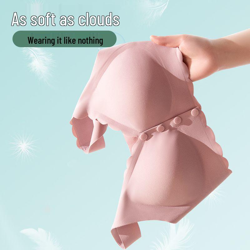 Ice Silk Wireless Bra: Seamless Front-Closure for Middle-aged and Elderly Women