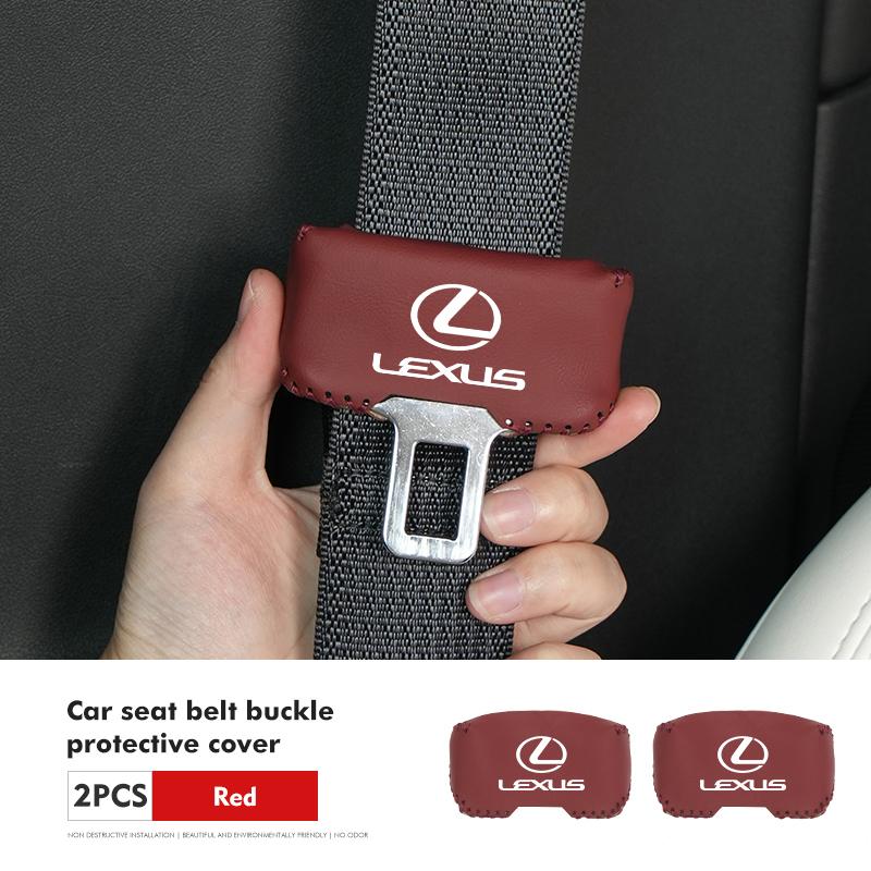 Car Seat Belt Buckle Cover Leather Protector Anti-collision Case For Lexus RX350 IS250 IS200 GS300 LX570 RC350 UX250h ES350