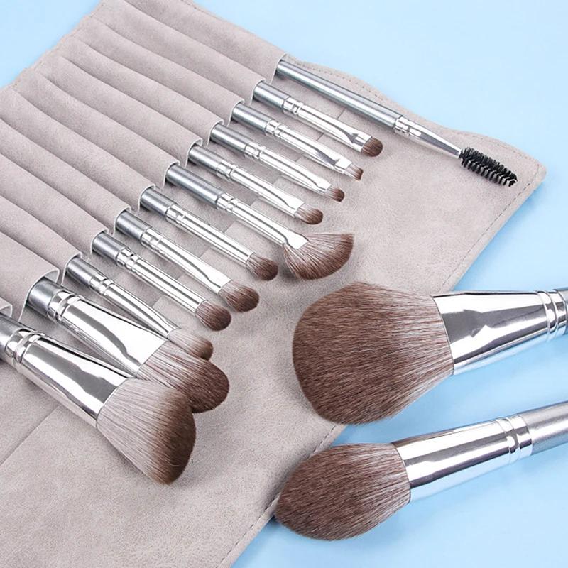 14 PCS Makeup Brushes Set Eye Shadow Foundation Women Cosmetic Brush Eyeshadow Blush Beauty Soft Make Up Tools Bag makeup tool