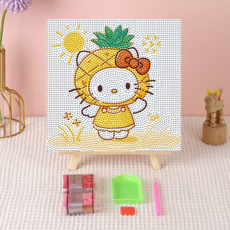 Sanrio Hello Kitty Crystal Diamond Decorative Painting 5D DIY Cross Embroidery Kit Art Painting Frame Hanging Painting Gift
