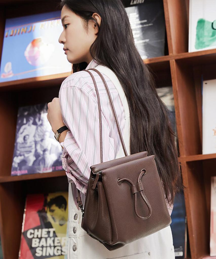 Beanpole Accessory Less Bag_3 Small Leather Backpack Brown